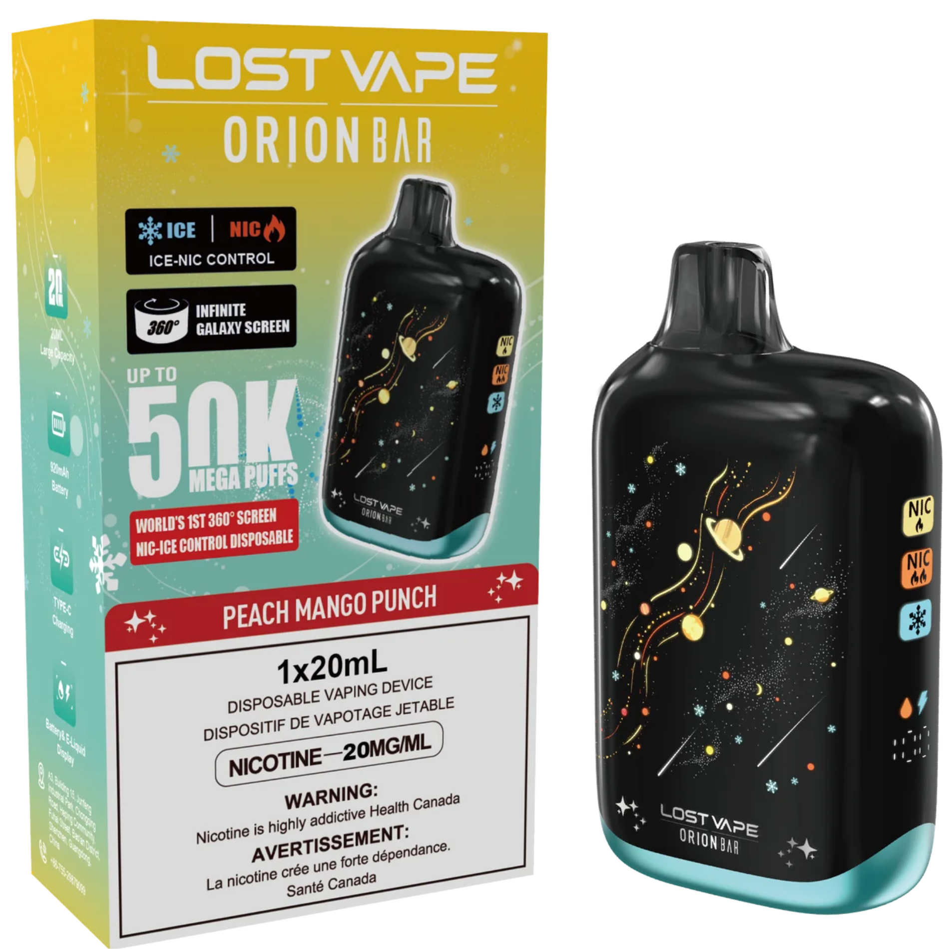 Lost Vape Orion Bar 50K Disposable Vape - Peach Mango Punch Cloud Island Vapour Lost Vape Orion Bar 50K Disposable Vape - Peach Mango Punch Cloud Island Vapour