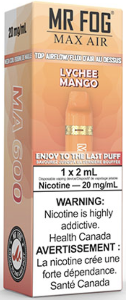 MR FOG MAX AIR MA600 Disposable Vape Lychee Mango