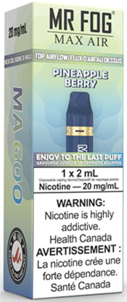 MR FOG MAX AIR MA600 Disposable Vape Pineapple Berry