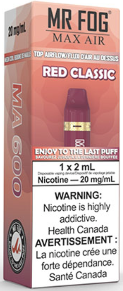 MR FOG MAX AIR MA600 Disposable Vape Red Classic