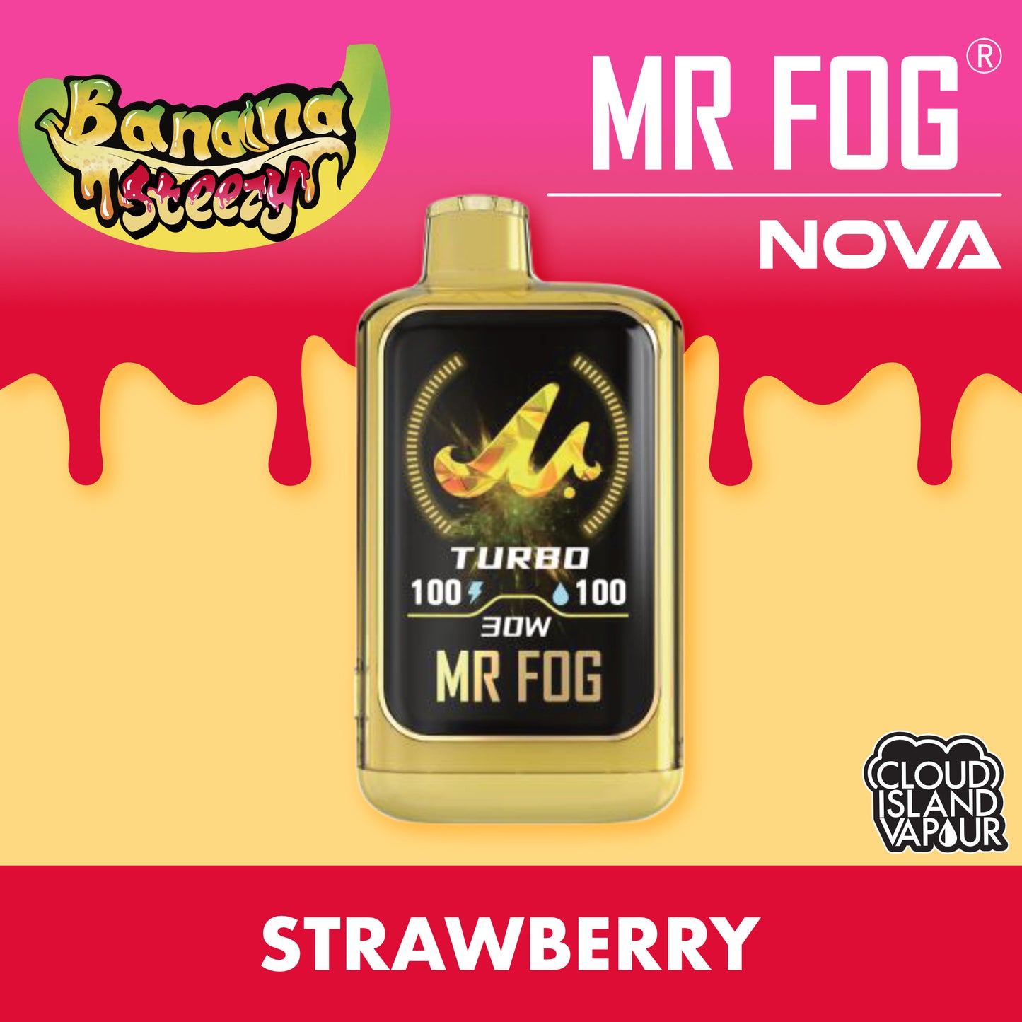 MR FOG NOVA Banana Steezy Strawberry