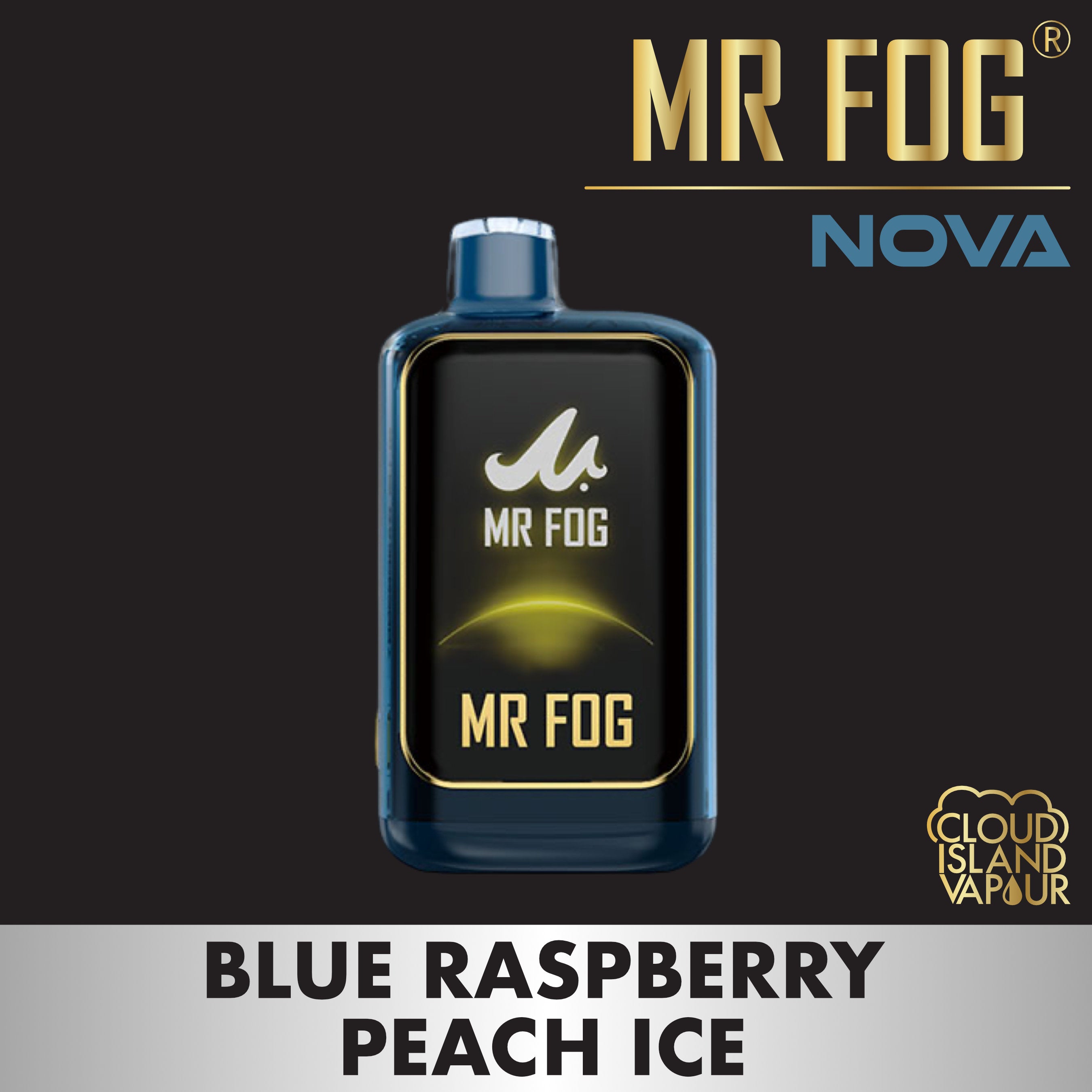 MR FOG NOVA 36K Disposable Vape - Blue Raspberry Peach Ice Cloud Island Vapour MR FOG NOVA 36K Disposable Vape - Blue Raspberry Peach Ice Cloud Island Vapour