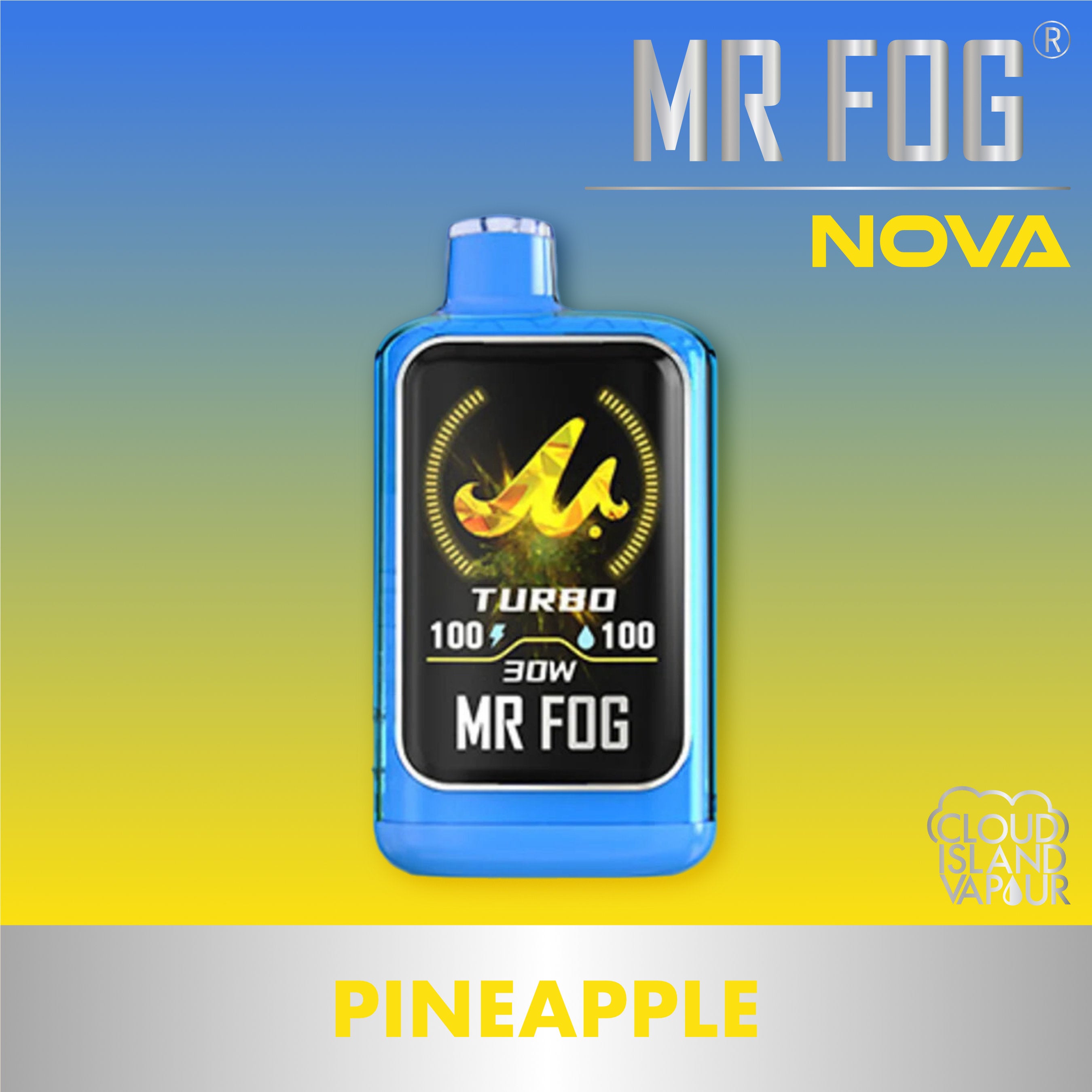 MR FOG NOVA 36K Disposable Vape - Blue Razz Steezy Pineapple Cloud Island Vapour MR FOG NOVA 36K Disposable Vape - Blue Razz Steezy Pineapple Cloud Island Vapour