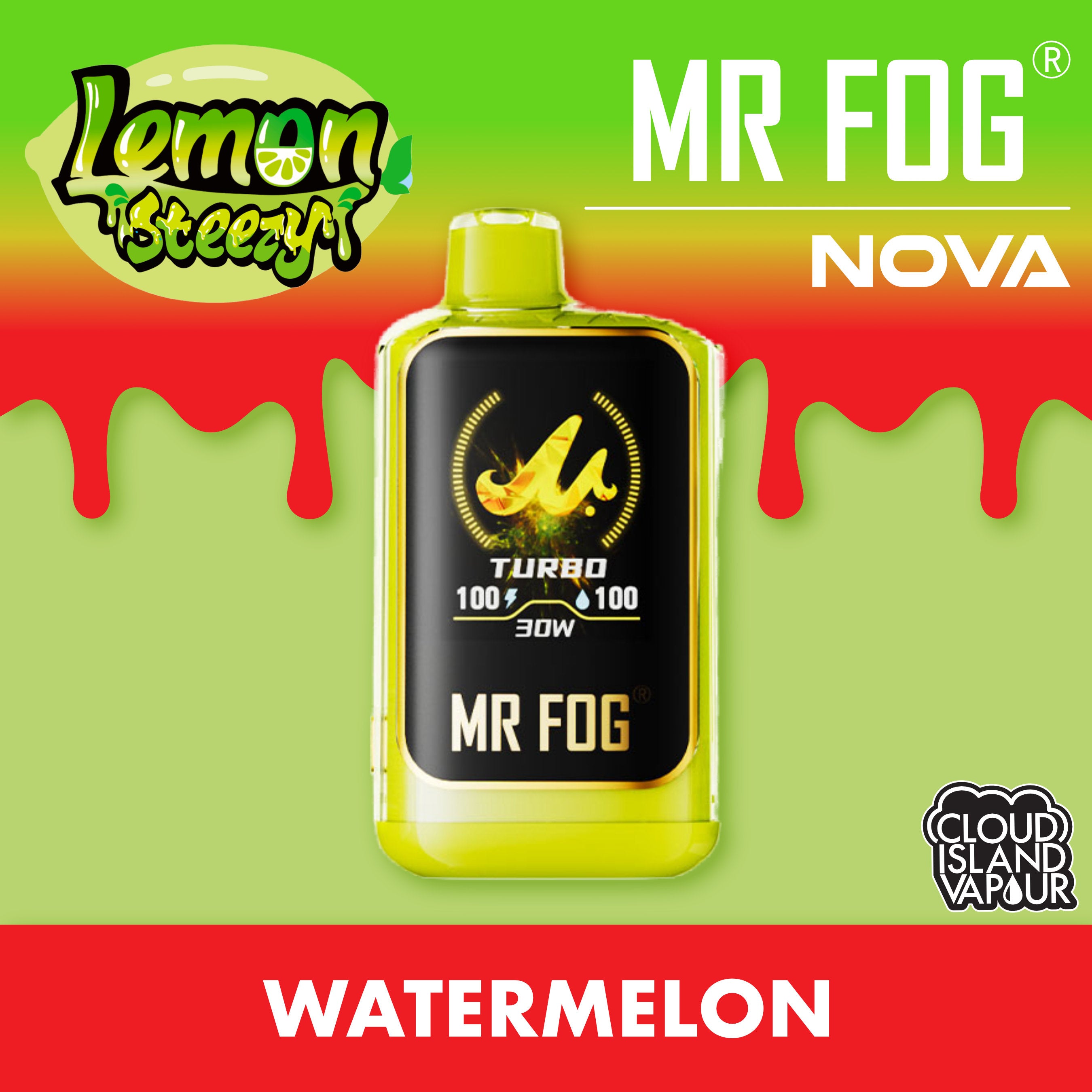mr fog nova watermelon MR FOG NOVA 36K Disposable Vape