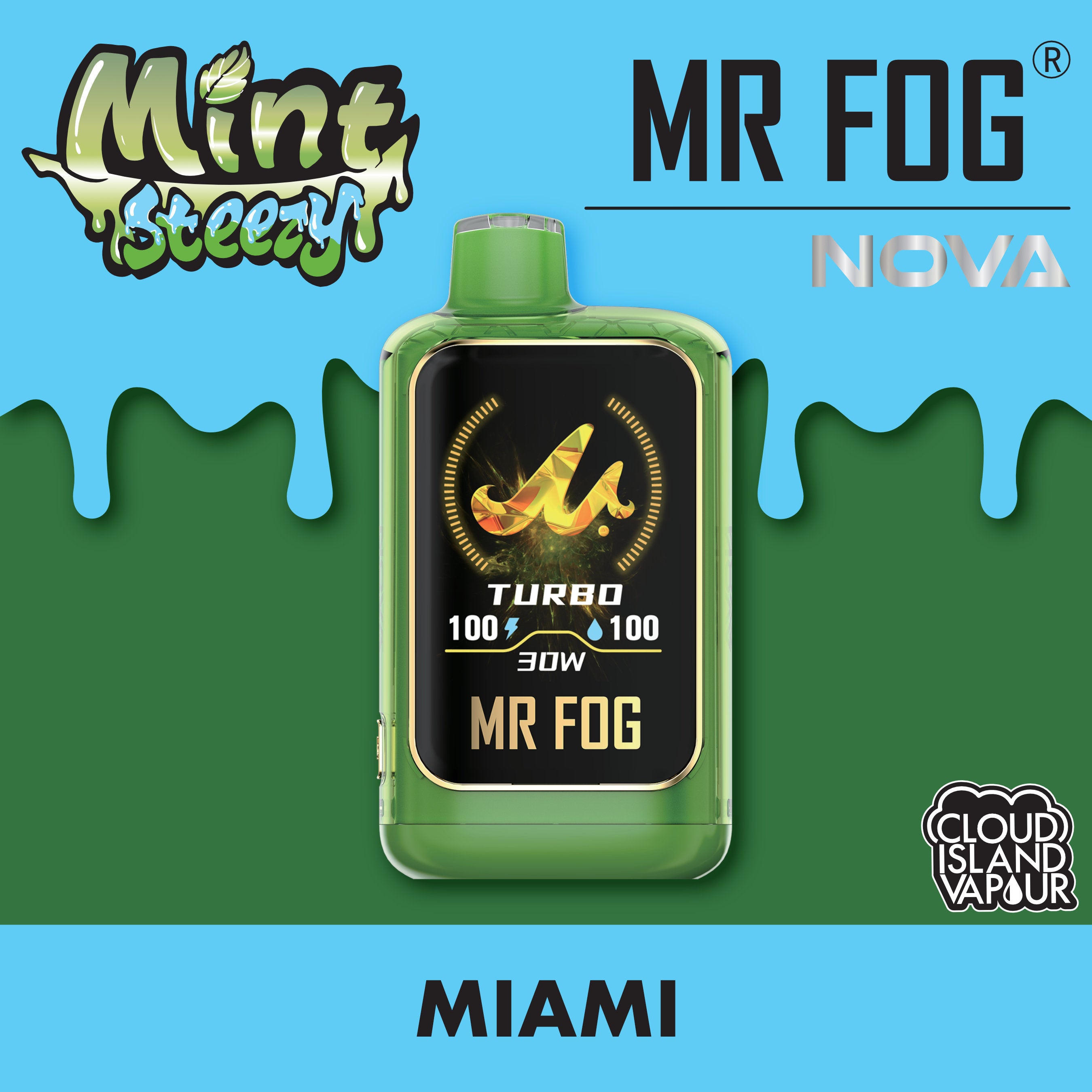 MR FOG NOVA 36K Disposable Vape - Mint Steezy Miami Cloud Island Vapour MR FOG NOVA 36K Disposable Vape - Mint Steezy Miami Cloud Island Vapour