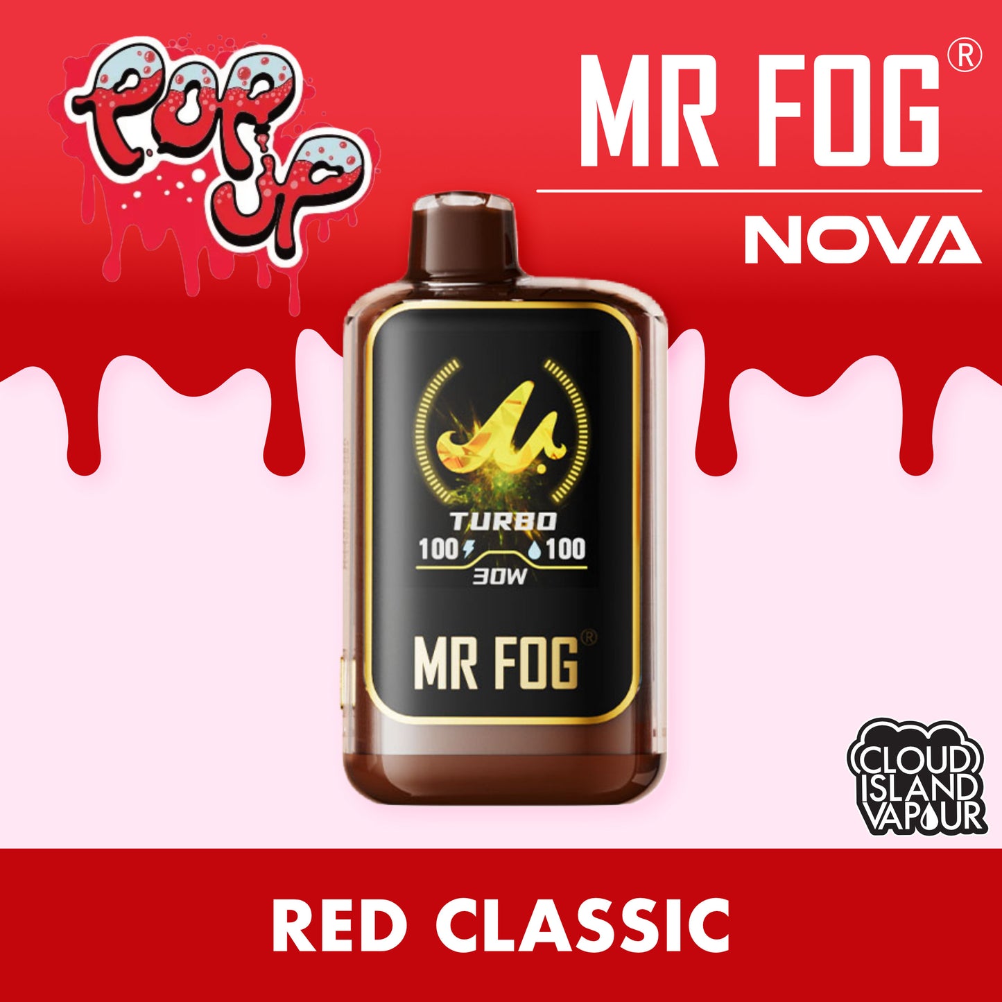 MR FOG NOVA Popup Red Classic