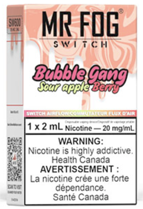 MR FOG SWITCH SW600 Disposable Vape Bubble Gang Sour Apple Berry