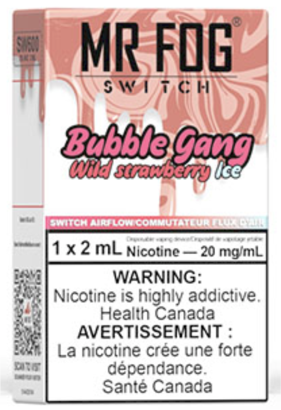 MR FOG SWITCH SW600 Disposable Vape Bubble Gang Wild Strawberry Ice