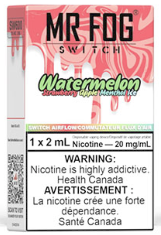 MR FOG SWITCH SW600 Disposable Vape Watermelon Strawberry Apple Menthol Ice