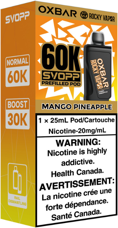 Mango Pineapple Rocky Vapor Oxbar Svopp 60K