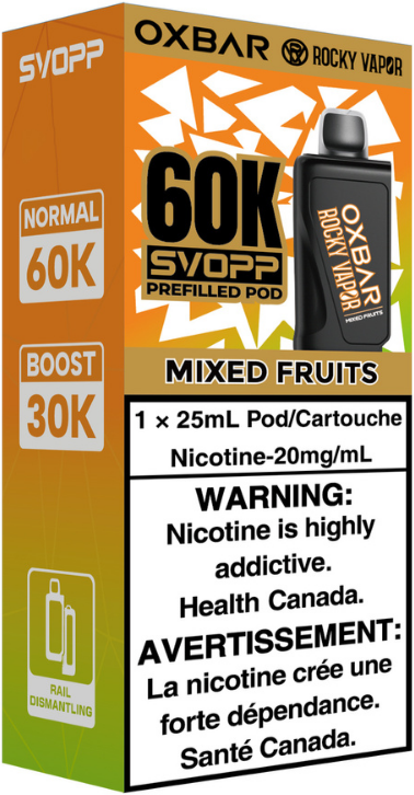 Mixed Fruits Rocky Vapor Oxbar Svopp 60K