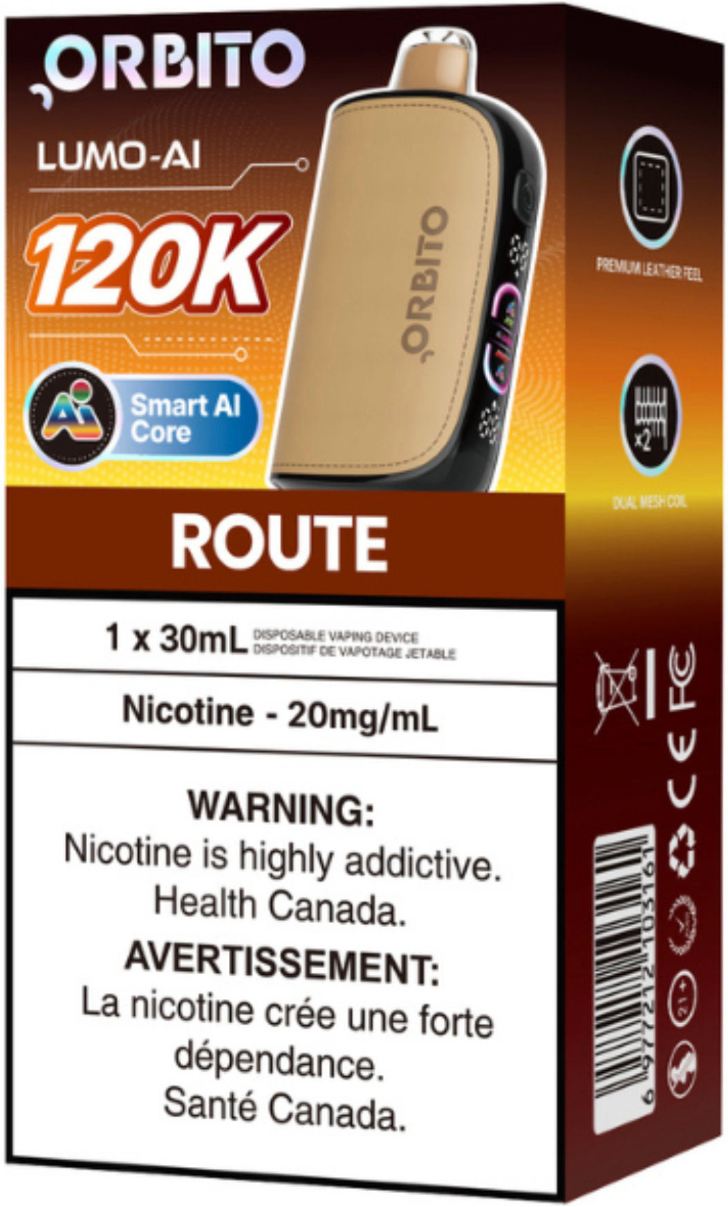 Orbito Lumo AI 120K Disposable Route