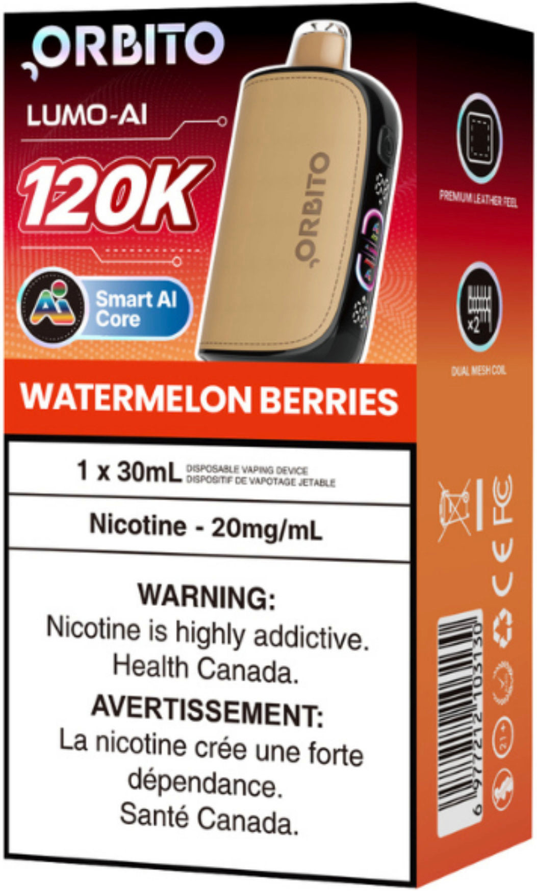 Orbito Lumo AI 120K Disposable Watermelon Berries