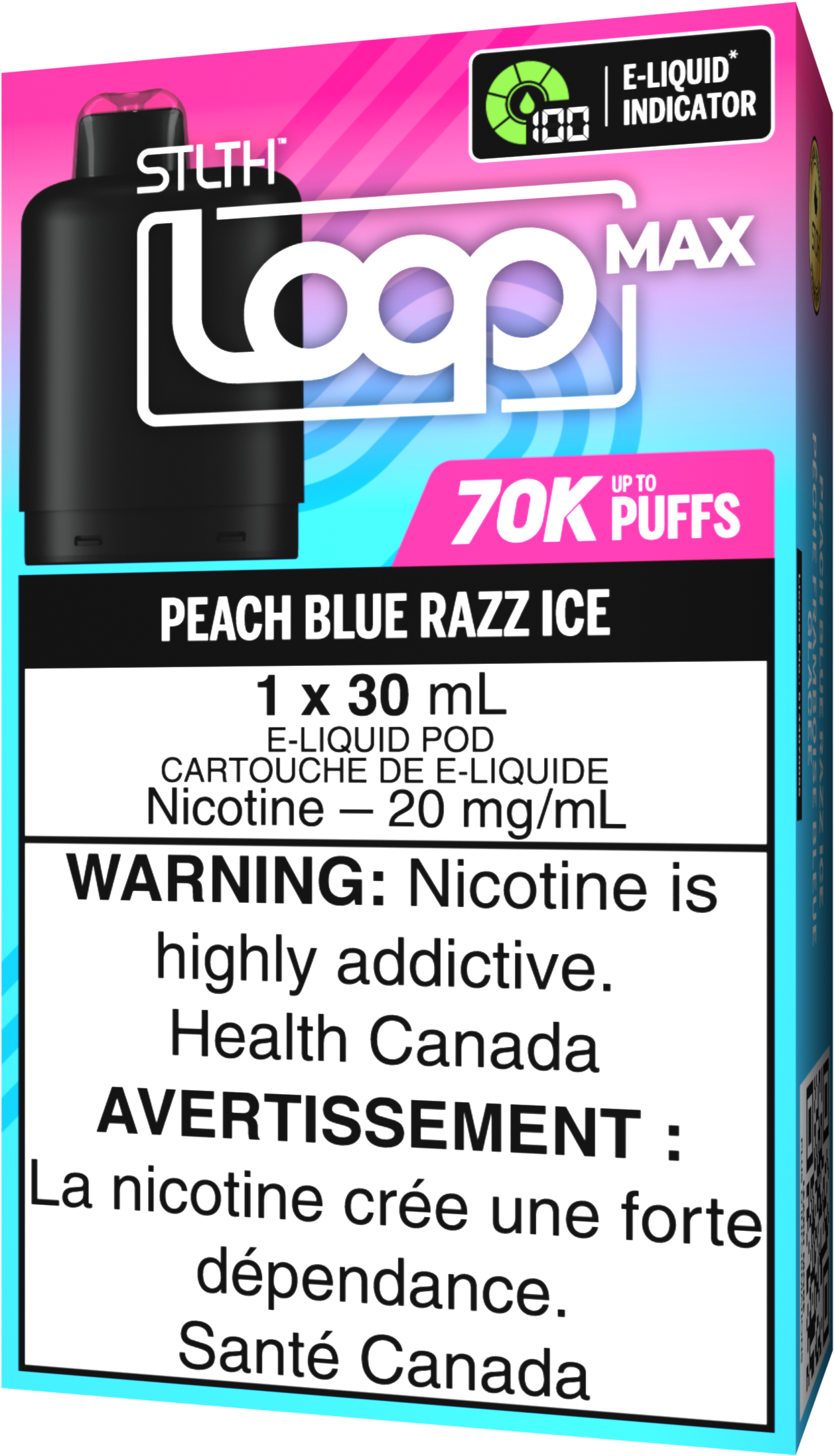 Peach Blue Razz Ice STLTH LOOP MAX Pod Pack