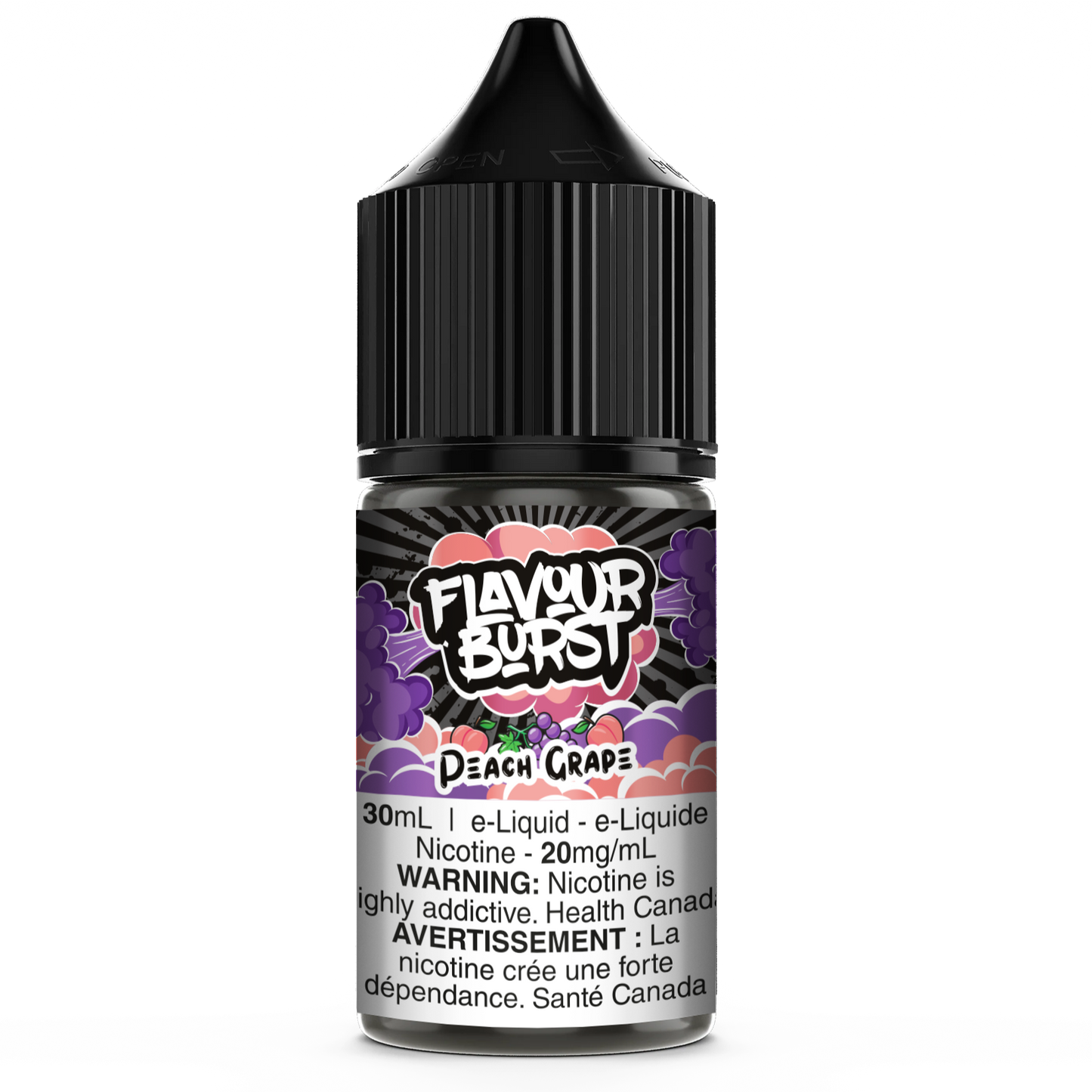 Flavour Burst Salt Nic E-Liquid Peach Grape