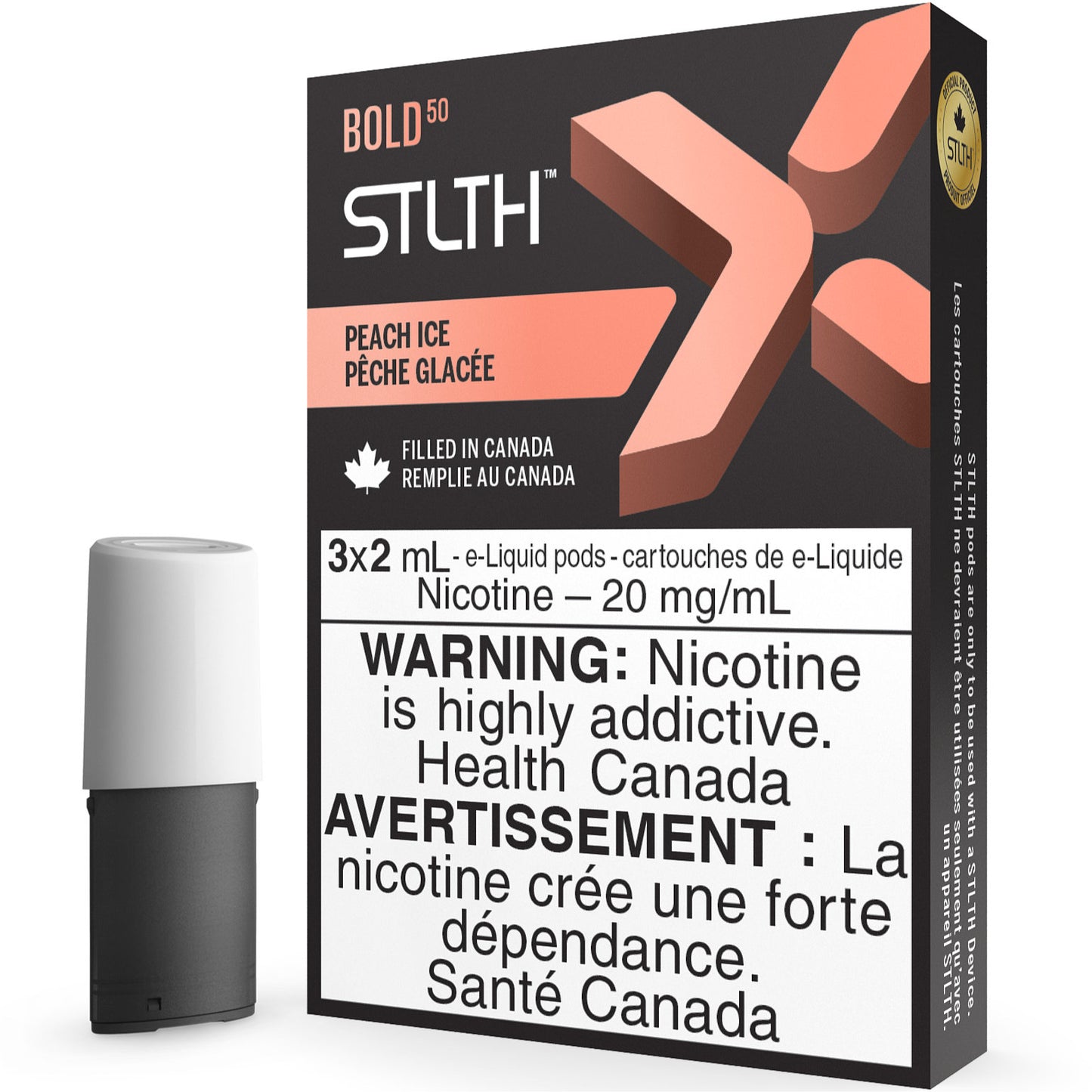 Peach Ice STLTH X Pod Pack BOLD 50