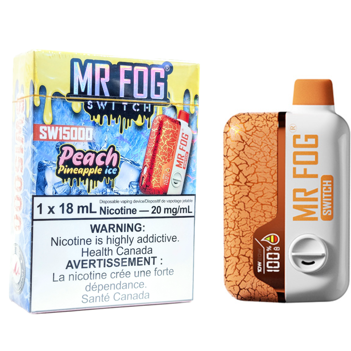 MR FOG SWITCH SW15000 Disposable Vape - Peach Pineapple Ice Cloud Island Vapour MR FOG SWITCH SW15000 Disposable Vape - Peach Pineapple Ice Cloud Island Vapour