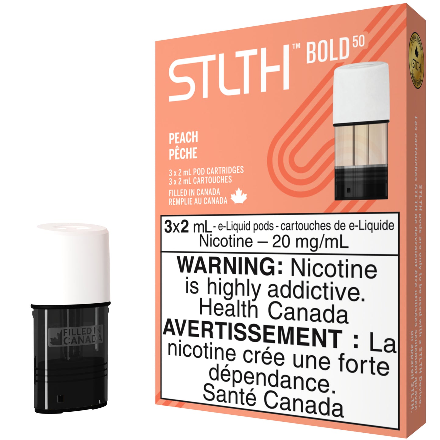 Peach STLTH Pod Pack BOLD 50