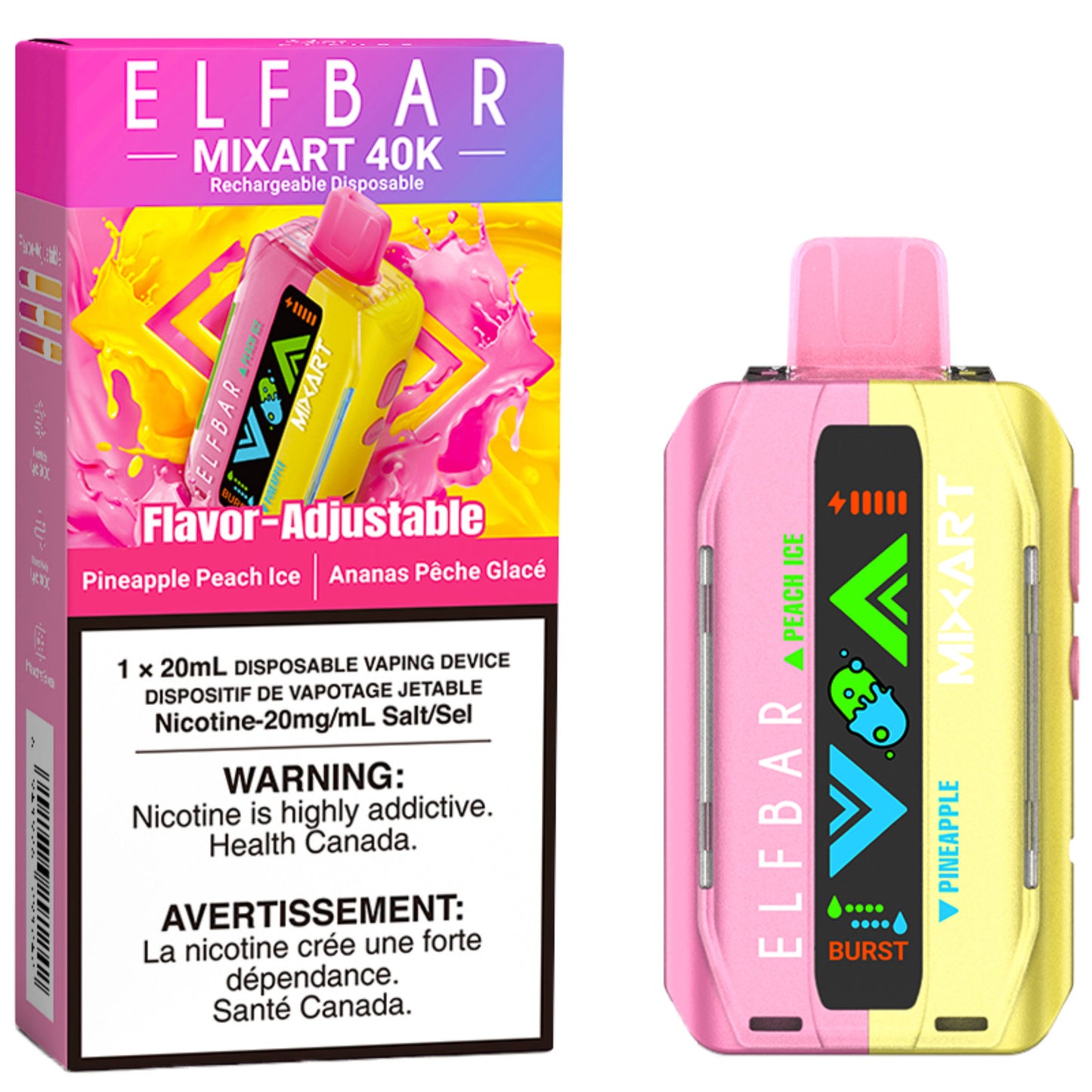 Pineapple Peach Ice ELF BAR MIXART 40K