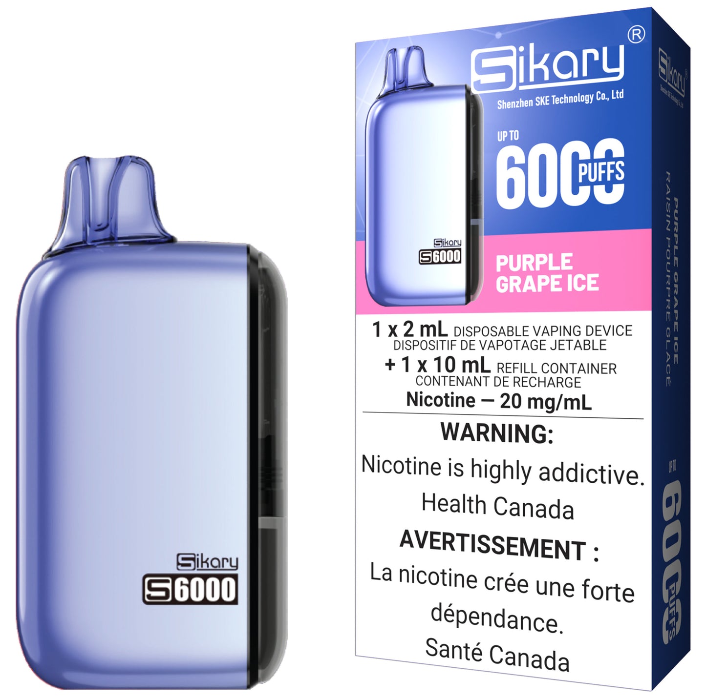 Purple Grape Ice SIKARY S6000 Disposable Vape