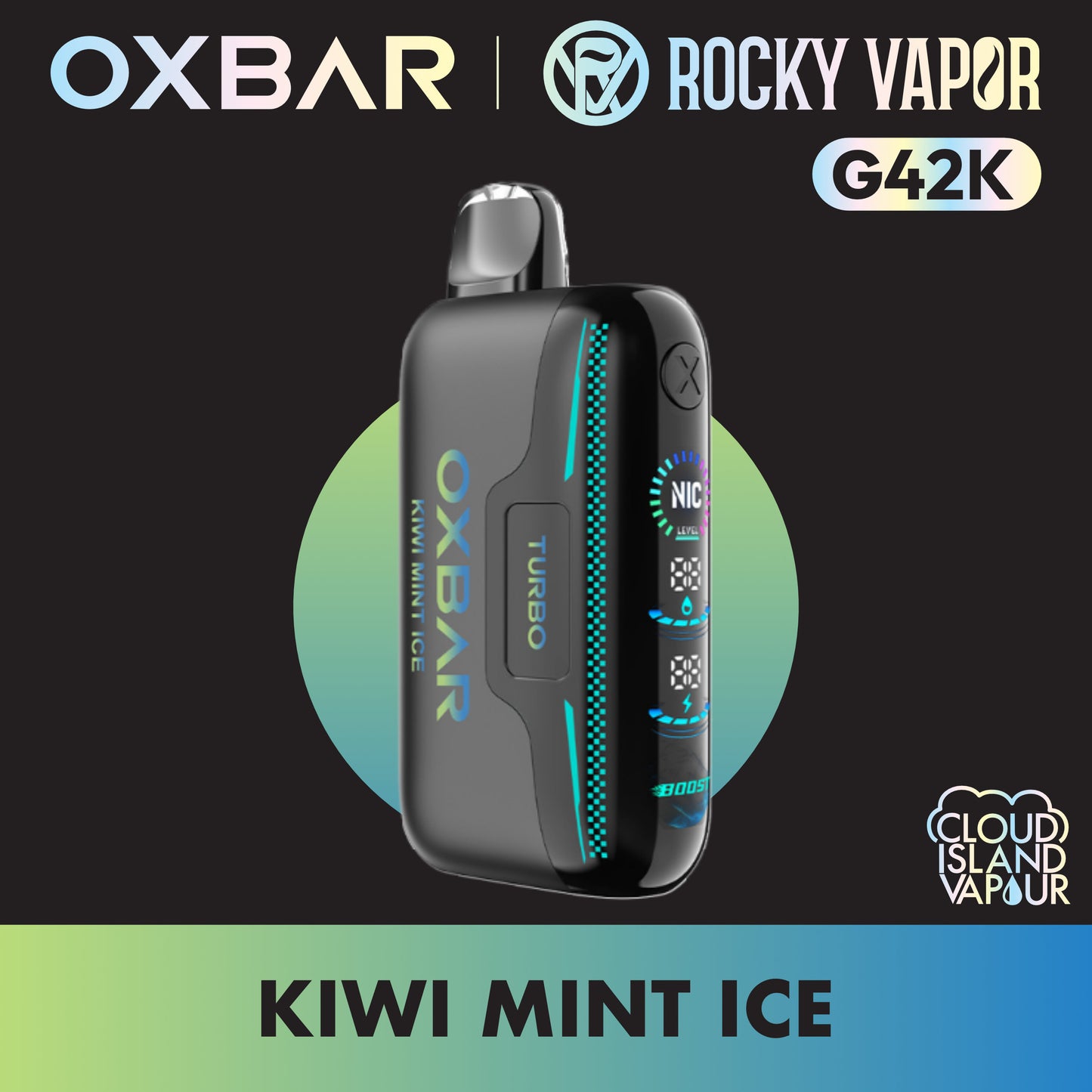 ROCKY VAPOR OXBAR G42K Kiwi Mint Ice
