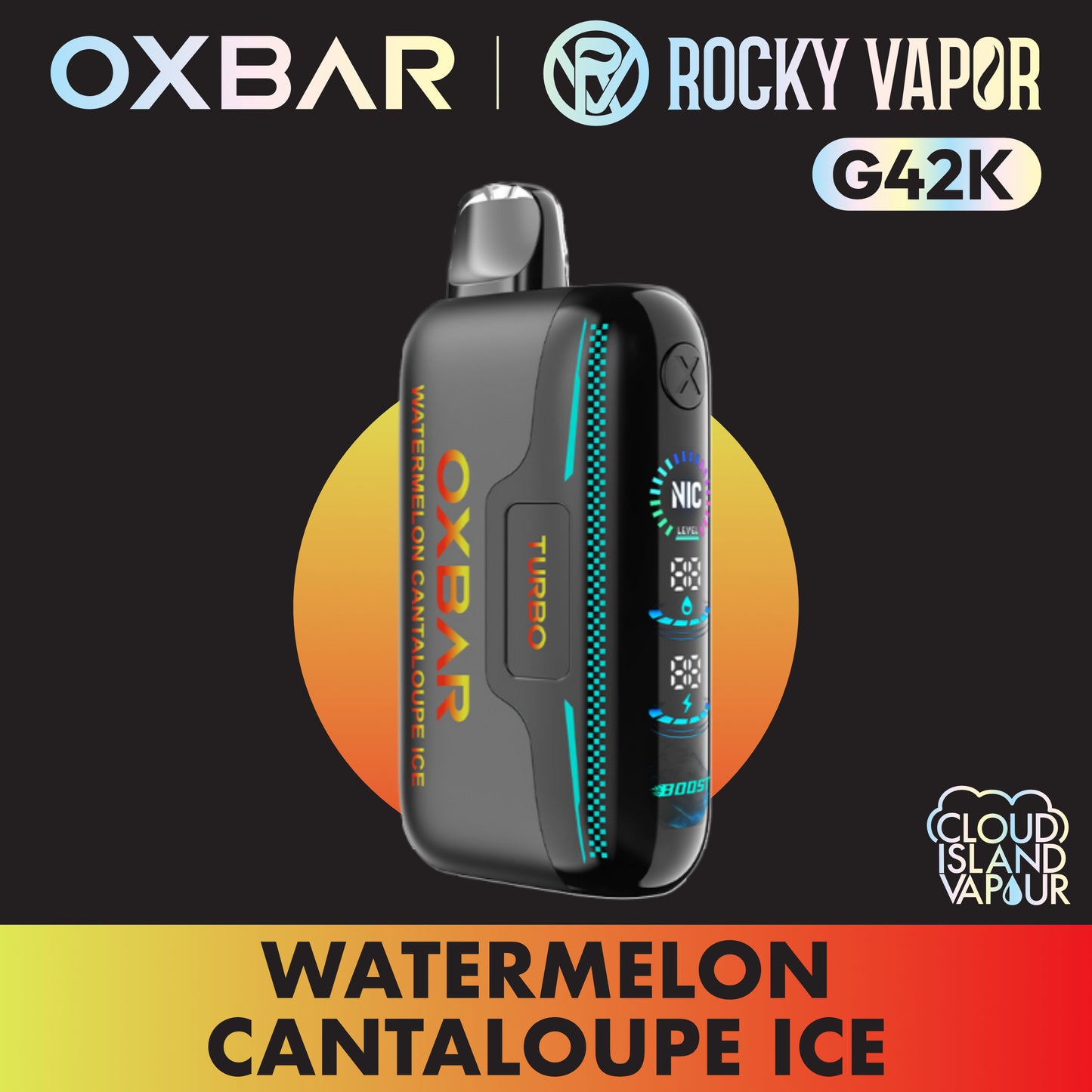 ROCKY VAPOR OXBAR G42K Watermelon Cantaloupe Ice