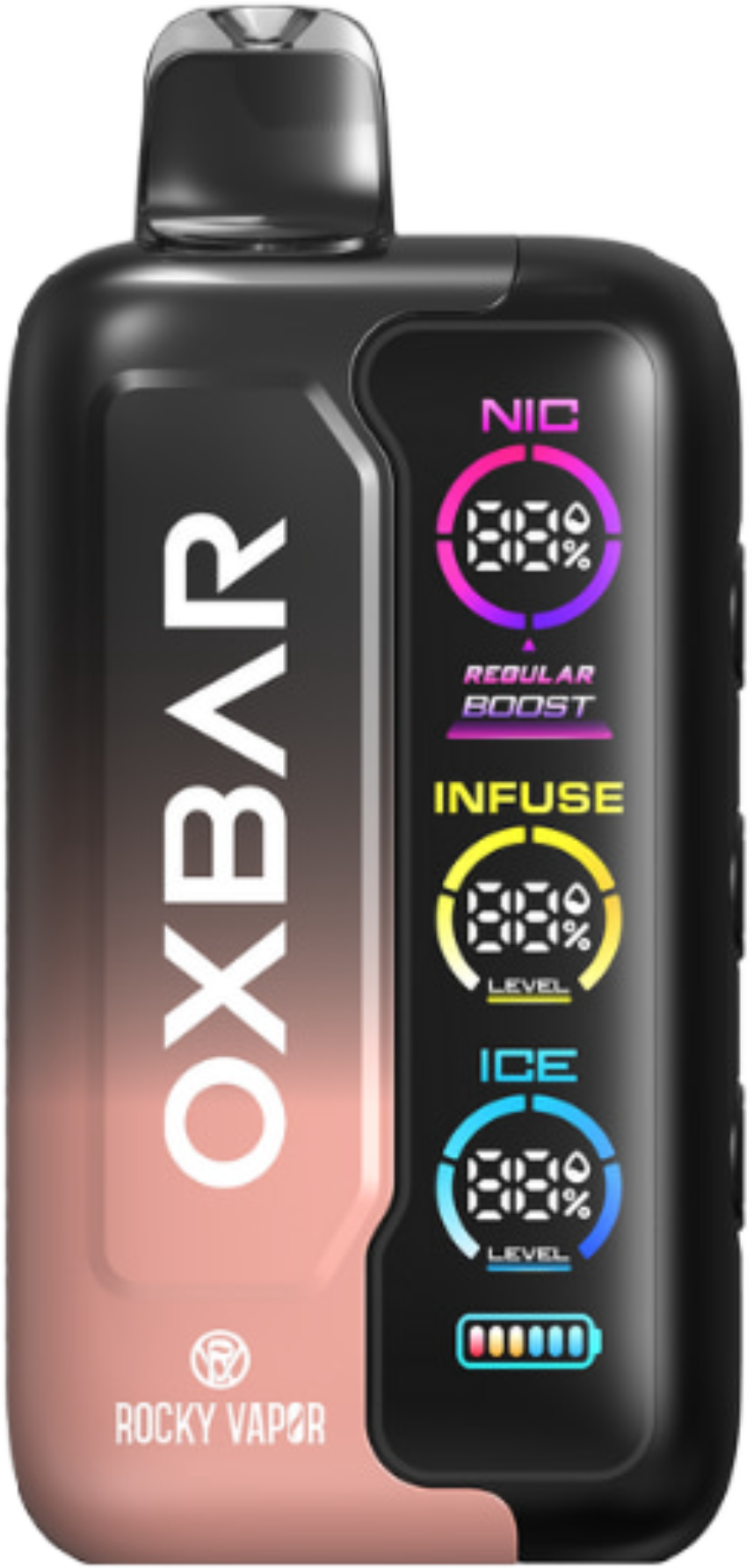 ROCKY VAPOR OXBAR TRI FUSION Disposable Vape Peach Watermelon Ice