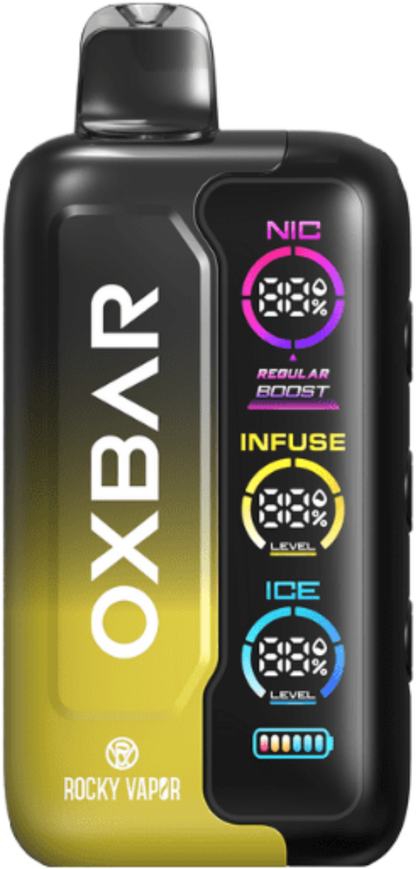 ROCKY VAPOR OXBAR TRI FUSION Disposable Vape Pineapple Coconut Ice