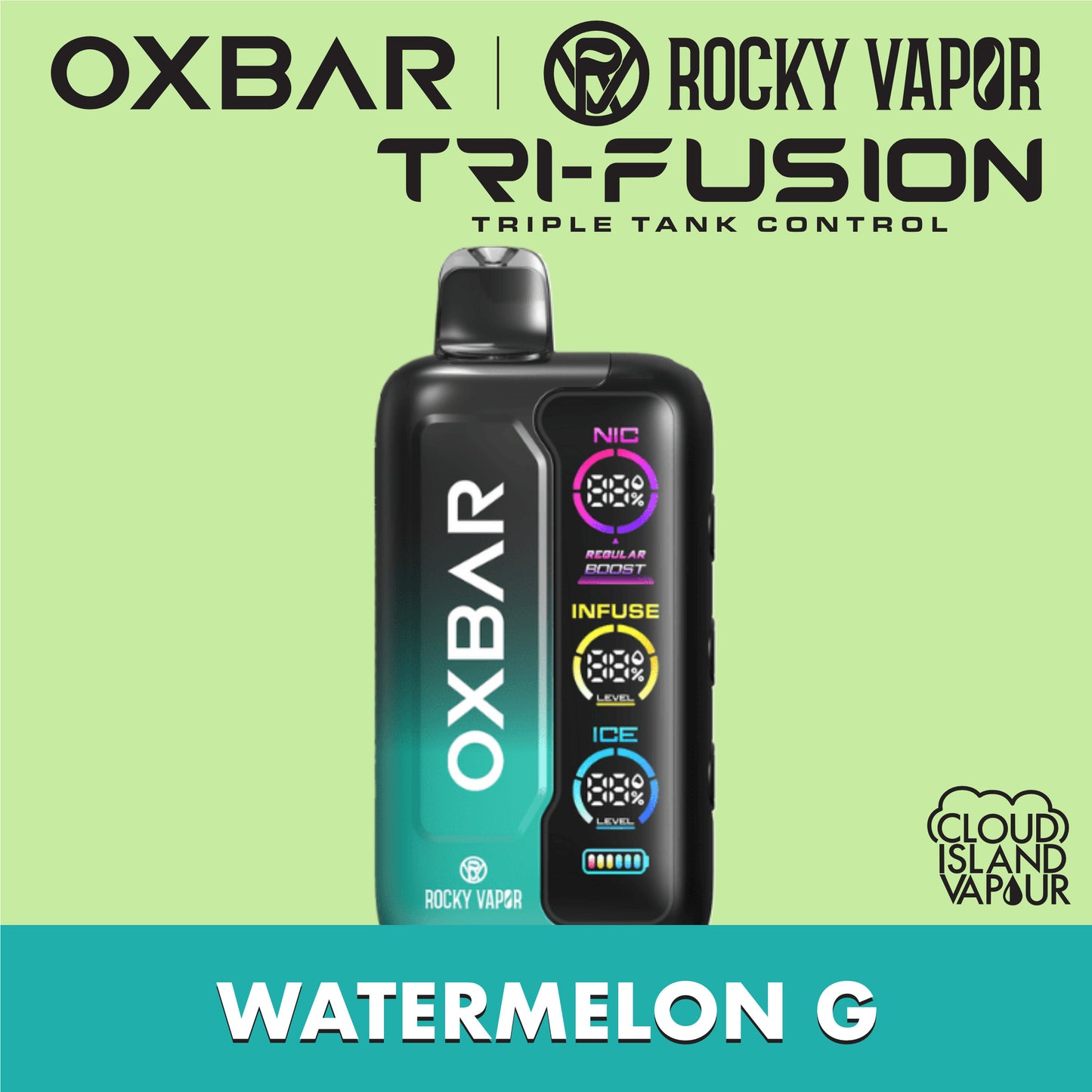 ROCKY VAPOR OXBAR TRI FUSION Watermelon G