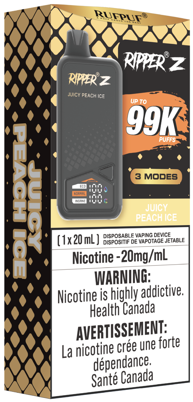 RUFPUF RIPPER Z 99K Disposable Vape Juicy Peach Ice