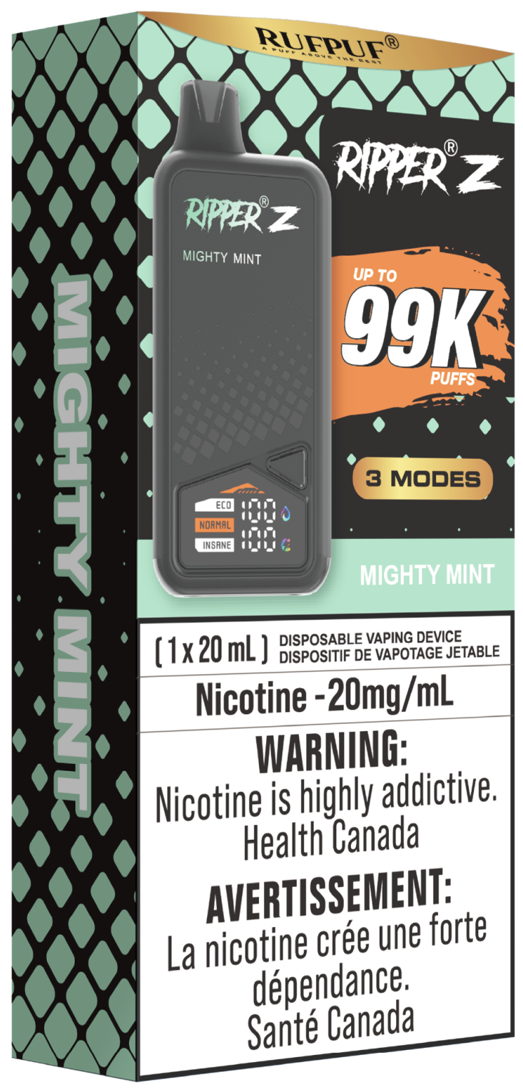 RUFPUF RIPPER Z 99K Disposable Vape Mighty Mint