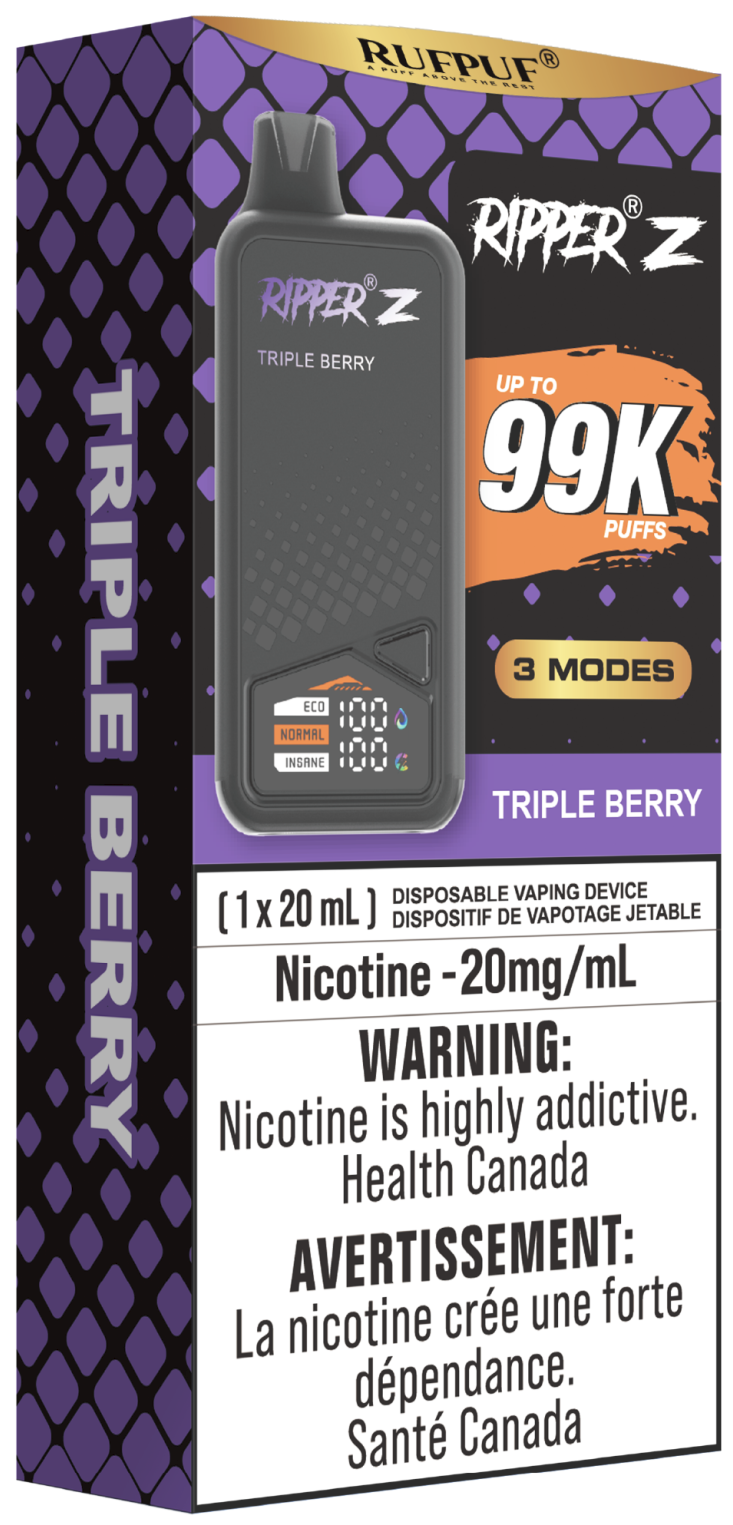 RUFPUF RIPPER Z 99K Disposable Vape Triple Berry