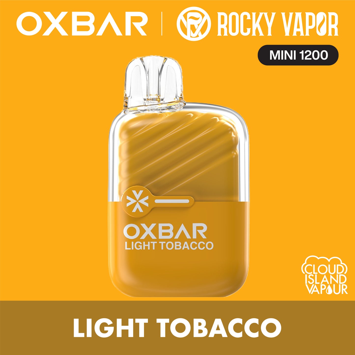 Rocky Vapor Oxbar Mini 1200 Light Tobacco