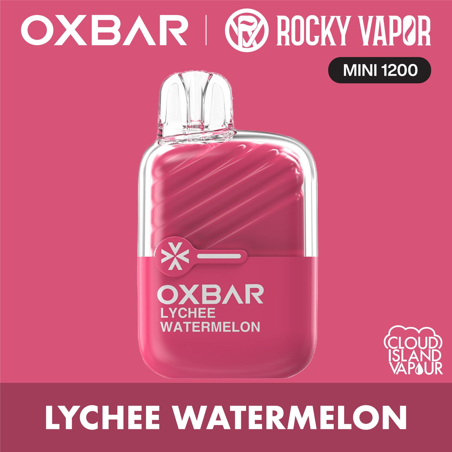 Rocky Vapor Oxbar Mini 1200 Lychee Watermelon