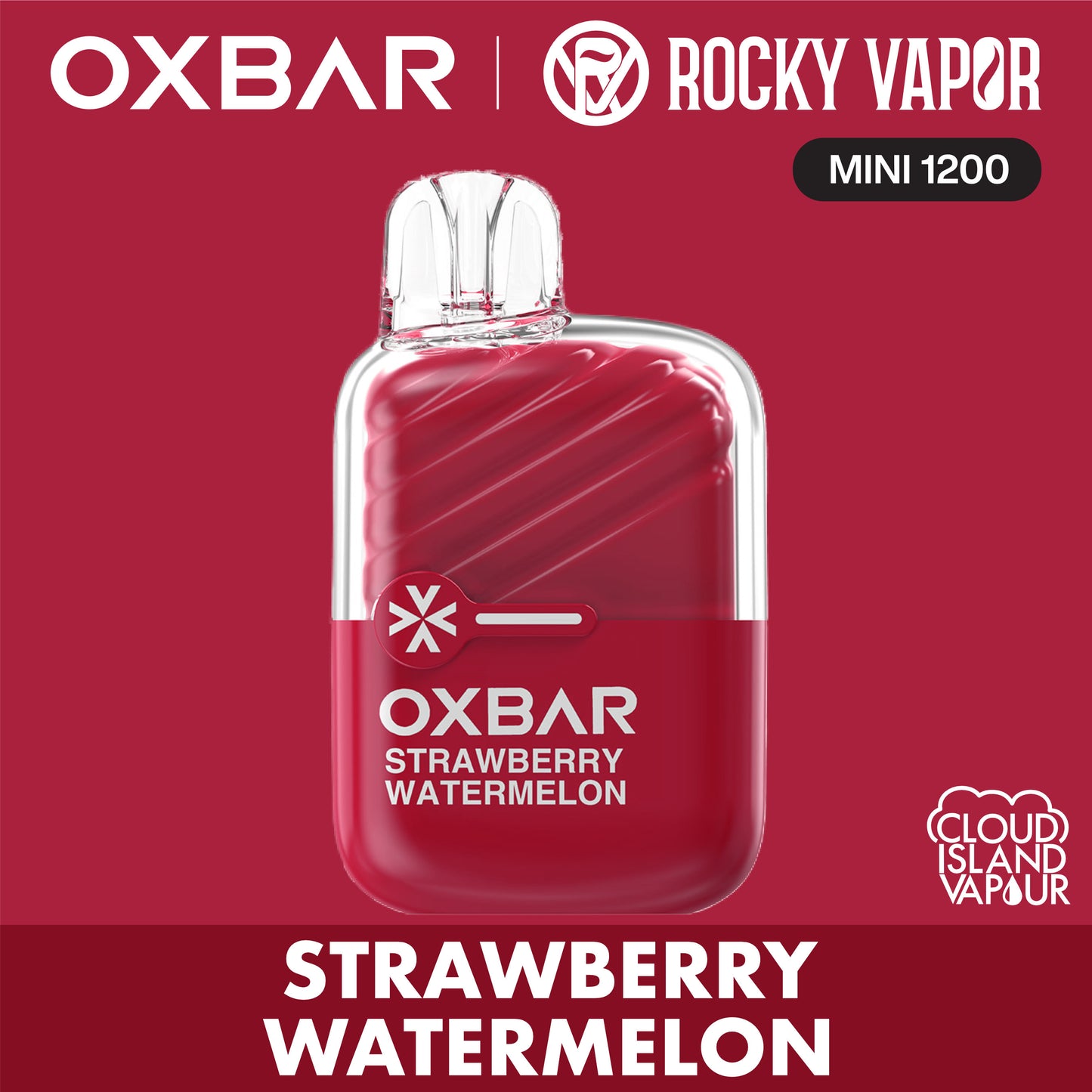 Rocky Vapor Oxbar Mini 1200 Strawberry Watermelon