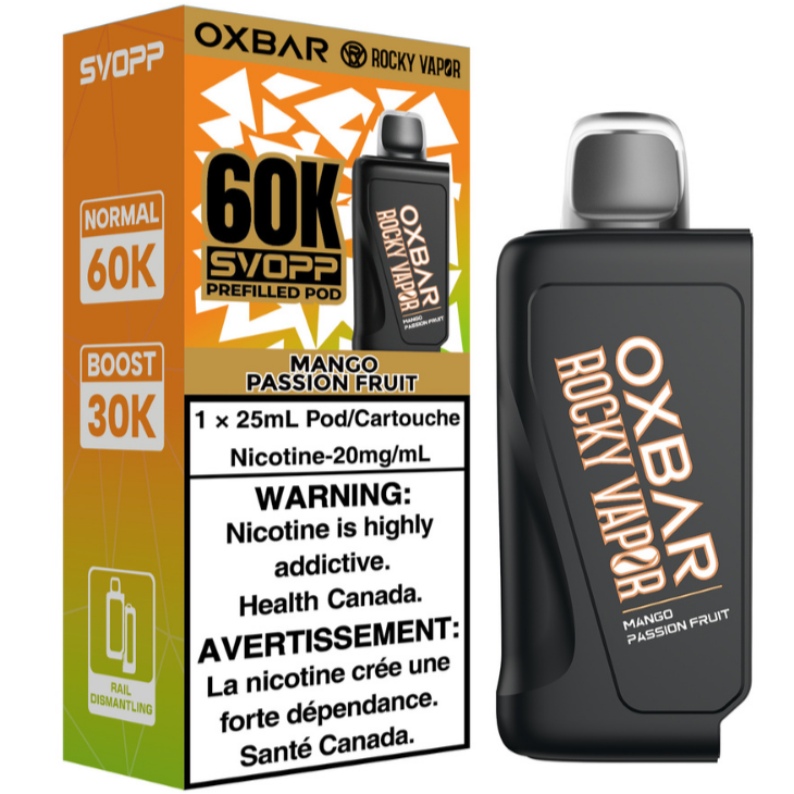 Rocky Vapor Oxbar Svopp 60K Mango Passion Fruit