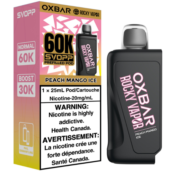 Rocky Vapor Oxbar Svopp 60K Peach Mango Ice