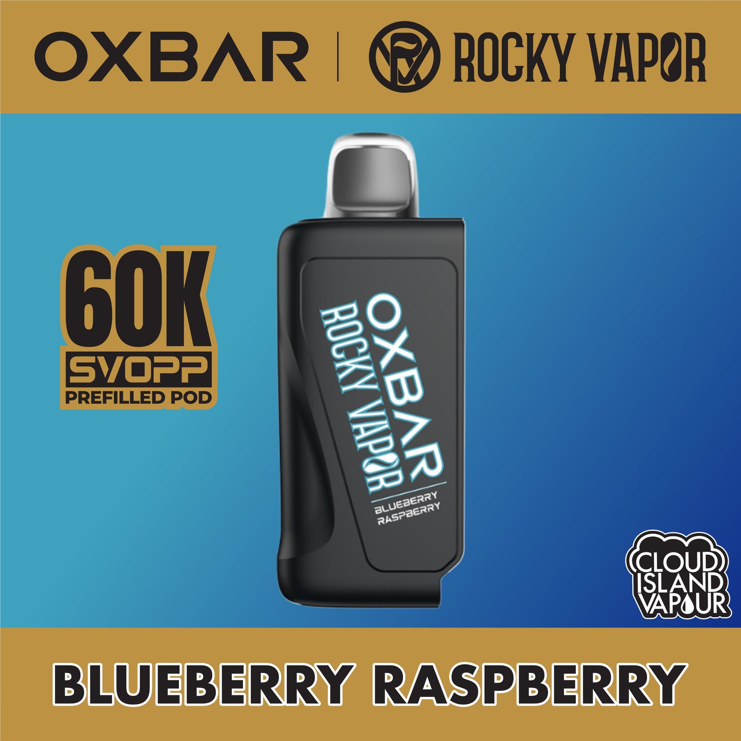 Rocky Vapor Oxbar Svopp 60K Prefilled Pod Blueberry Raspberry