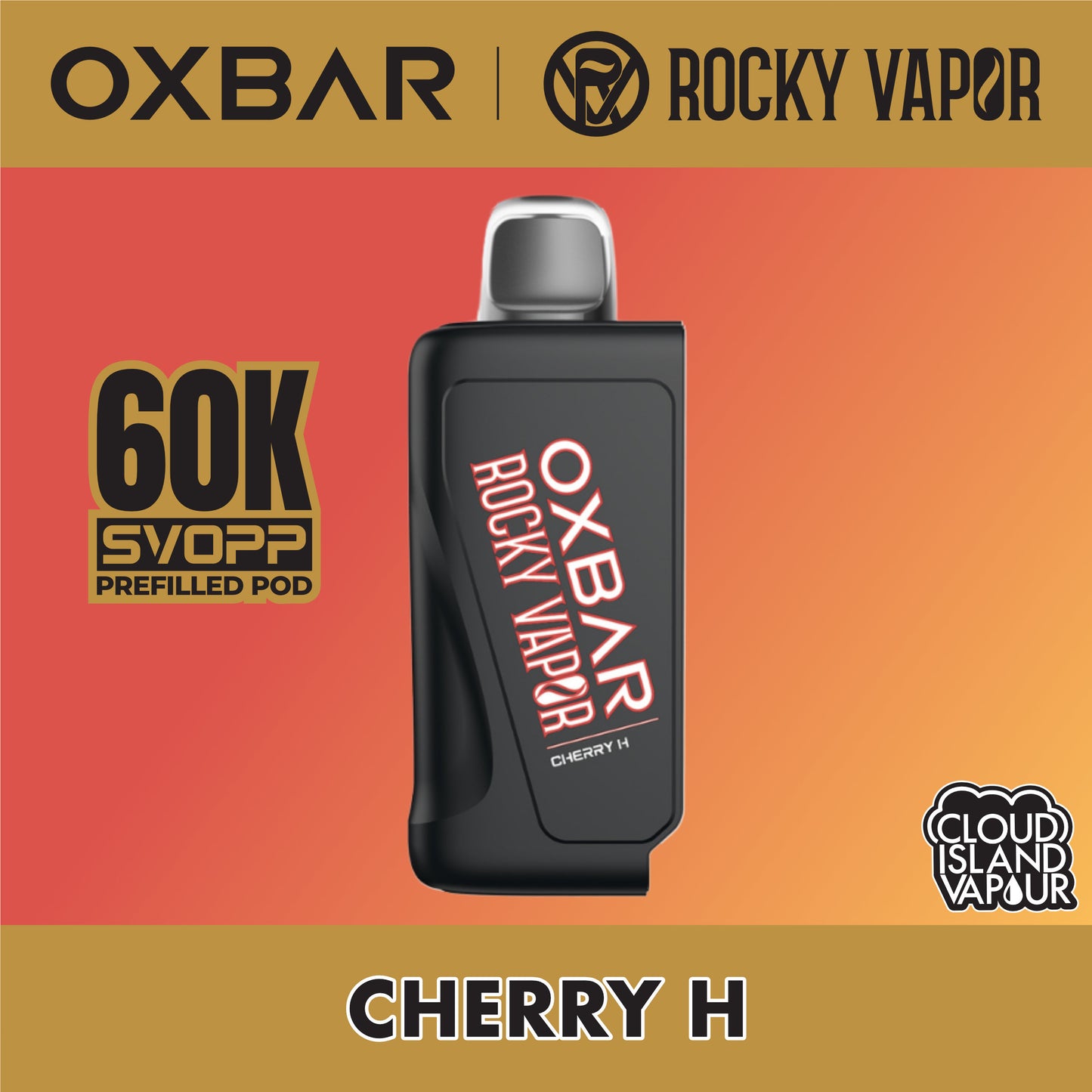 Rocky Vapor Oxbar Svopp 60K Prefilled Pod Cherry H