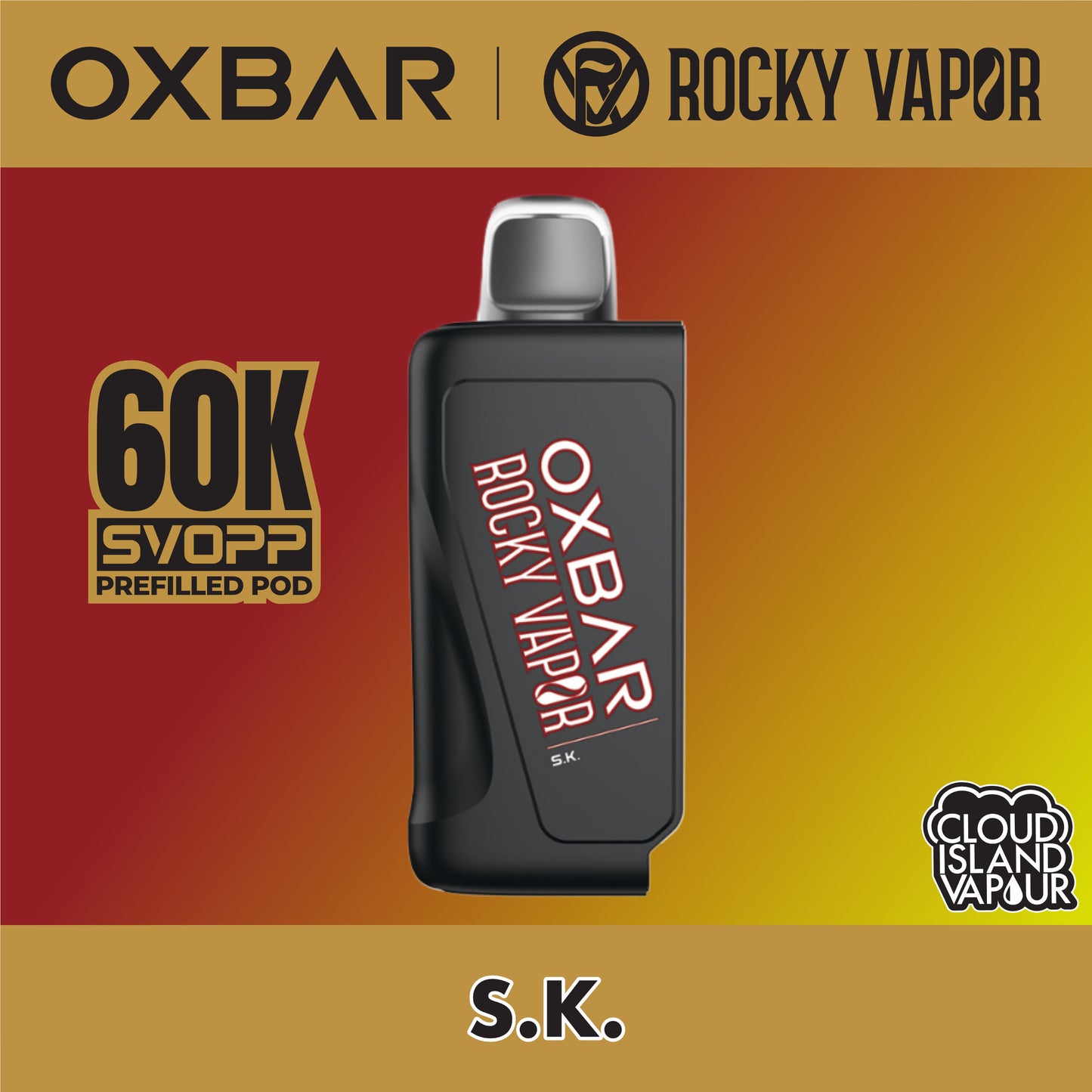 Rocky Vapor Oxbar Svopp 60K Prefilled Pod S.K.
