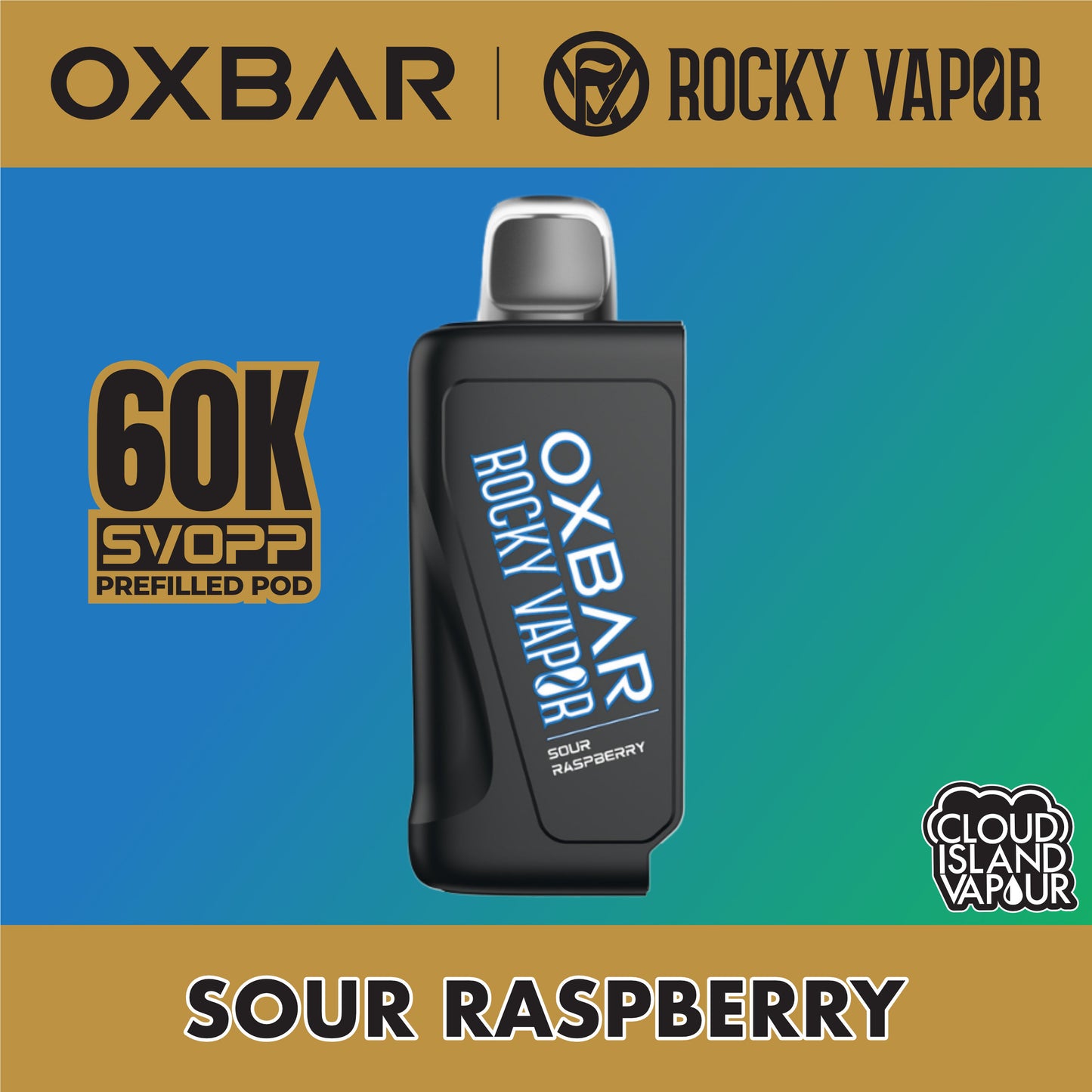 Rocky Vapor Oxbar Svopp 60K Prefilled Pod Sour Raspberry
