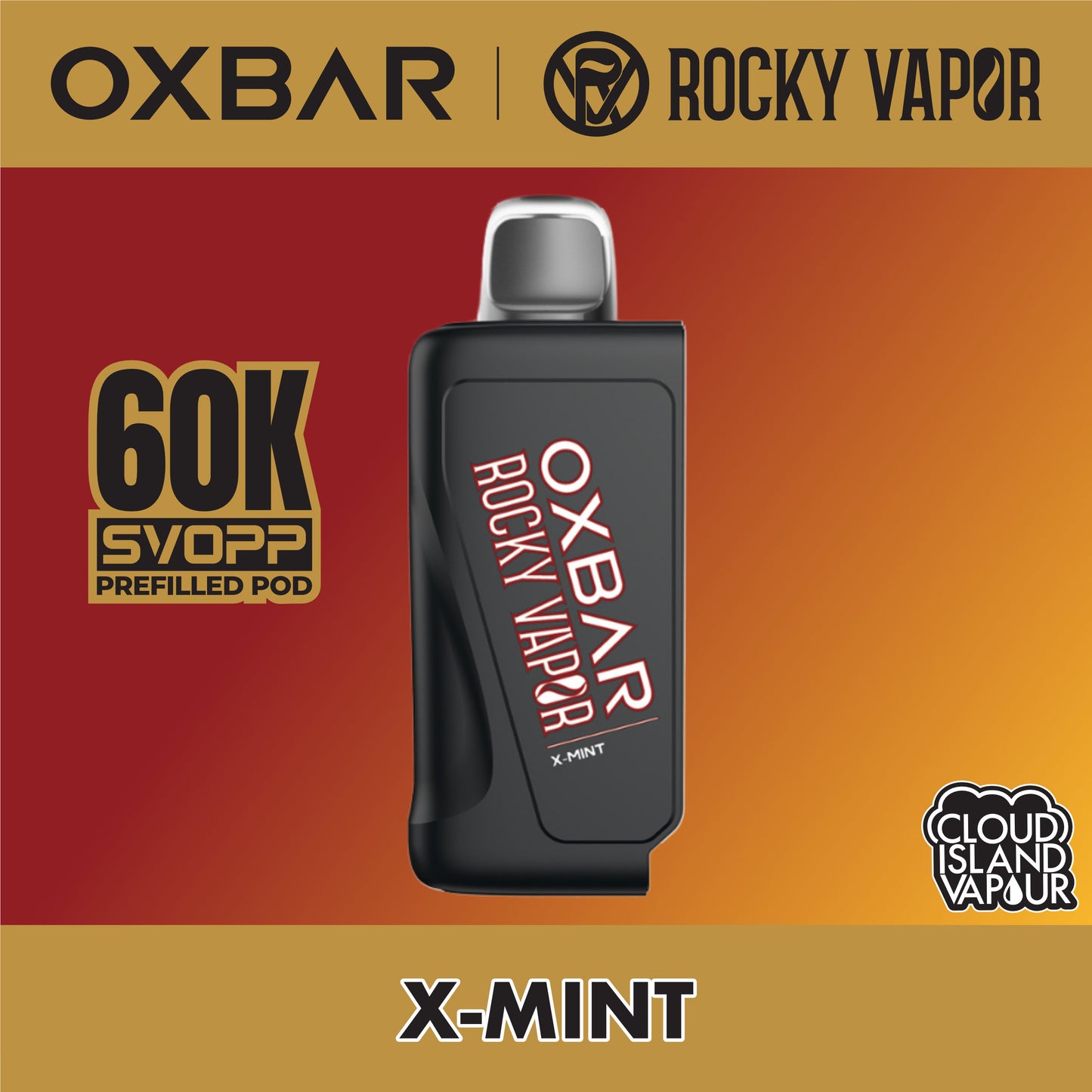 Rocky Vapor Oxbar Svopp 60K Prefilled Pod X-Mint