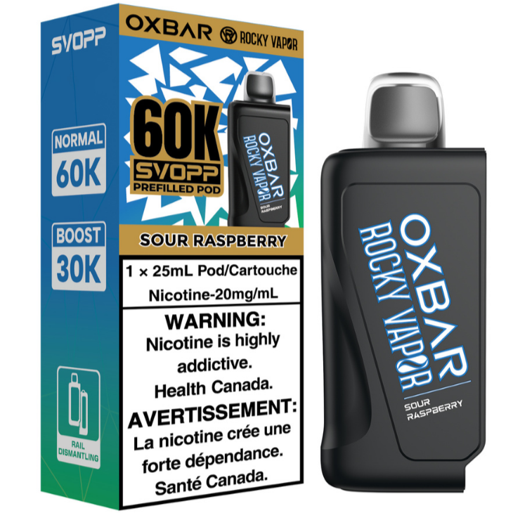 Rocky Vapor Oxbar Svopp 60K Sour Raspberry