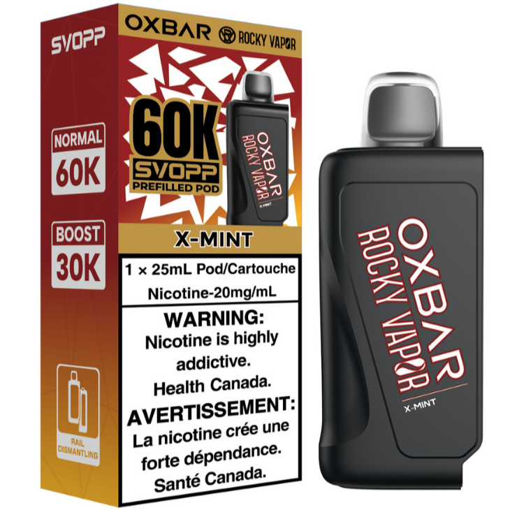 Rocky Vapor Oxbar Svopp 60K X Mint