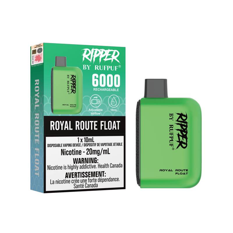 RUFPUF Ripper 6000 Disposable - Royal Route Float Cloud Island Vapour RUFPUF Ripper 6000 Disposable - Royal Route Float Cloud Island Vapour