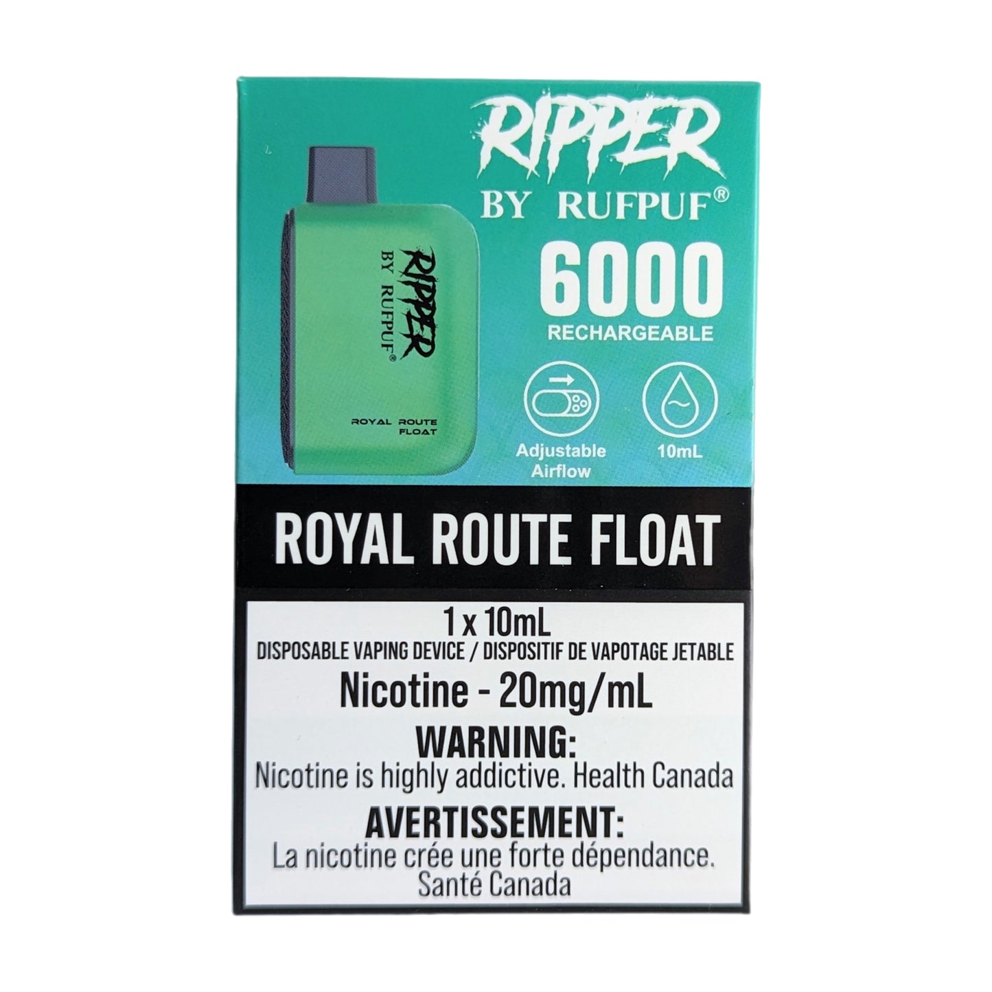 Rufpuf Ripper 6000 Disposable Vape flavour Royal Route Float