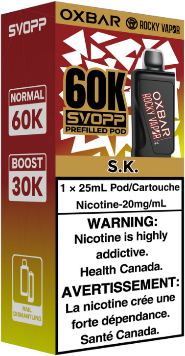 S.K. Rocky Vapor Oxbar Svopp 60K