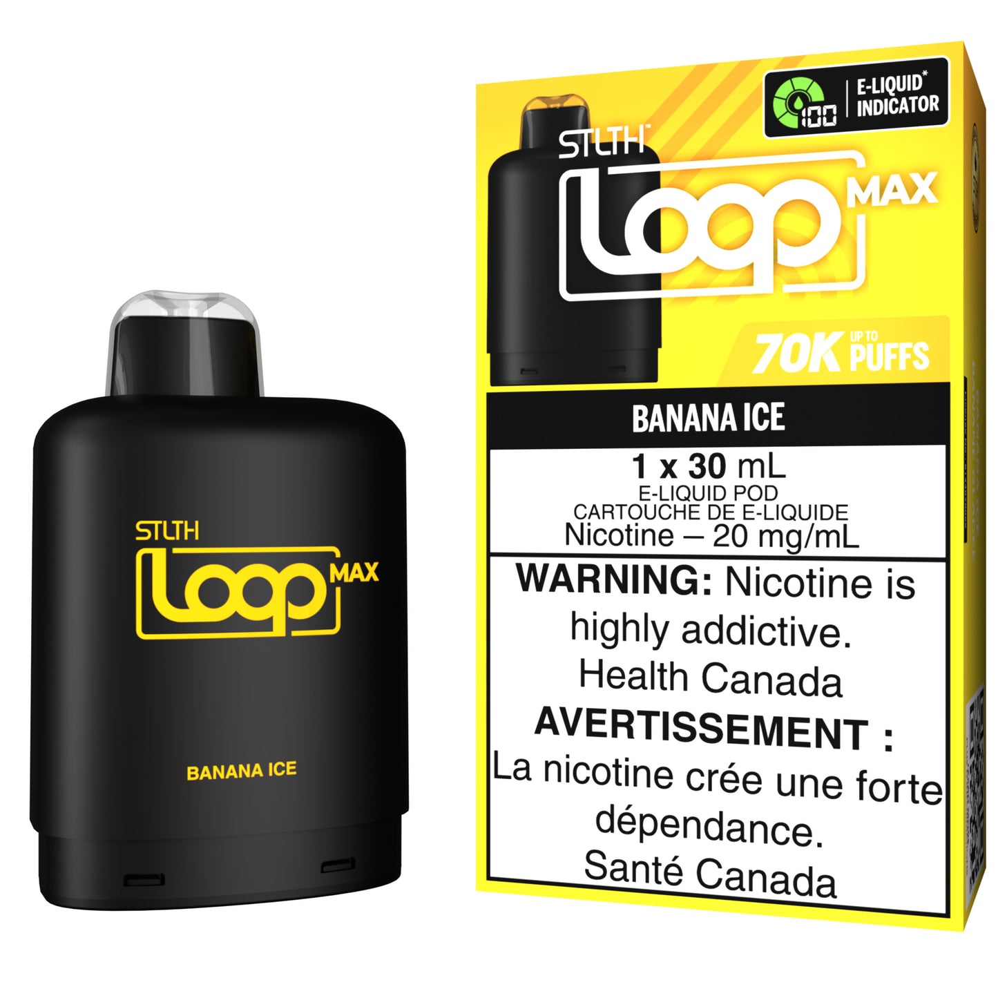 STLTH LOOP MAX 70K Pod Pack Banana Ice