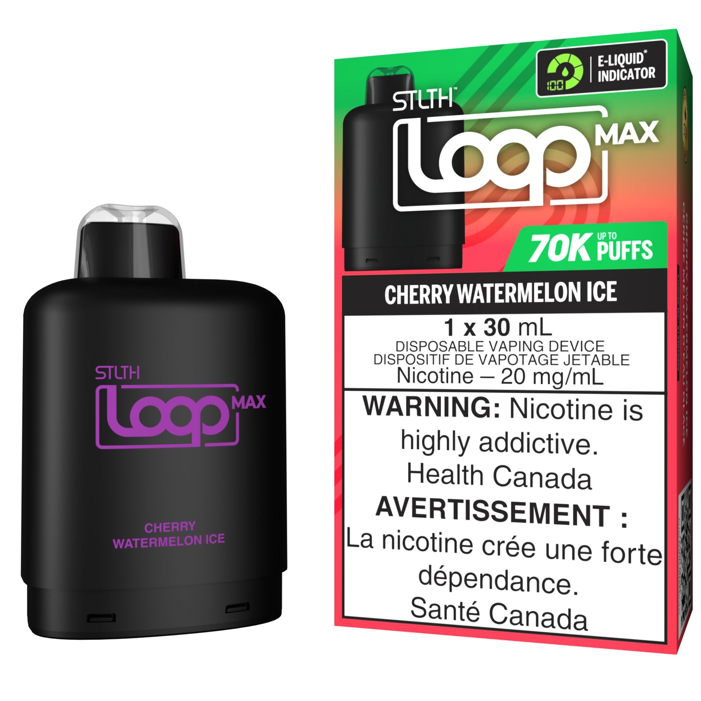 STLTH LOOP MAX 70K Pod Pack Cherry Watermelon Ice