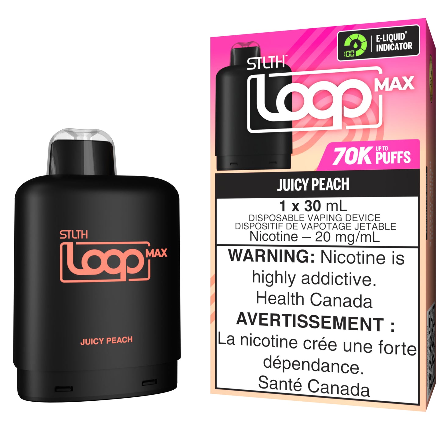 STLTH LOOP MAX 70K Pod Pack Juicy Peach